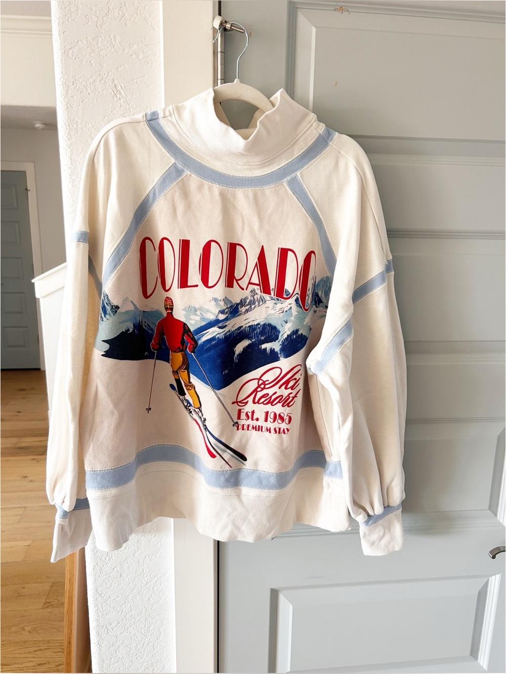 Anthropologie Daily Practice Base Plate Colorado Ski Mock Neck Sweatshirt - Picture 6 of 8